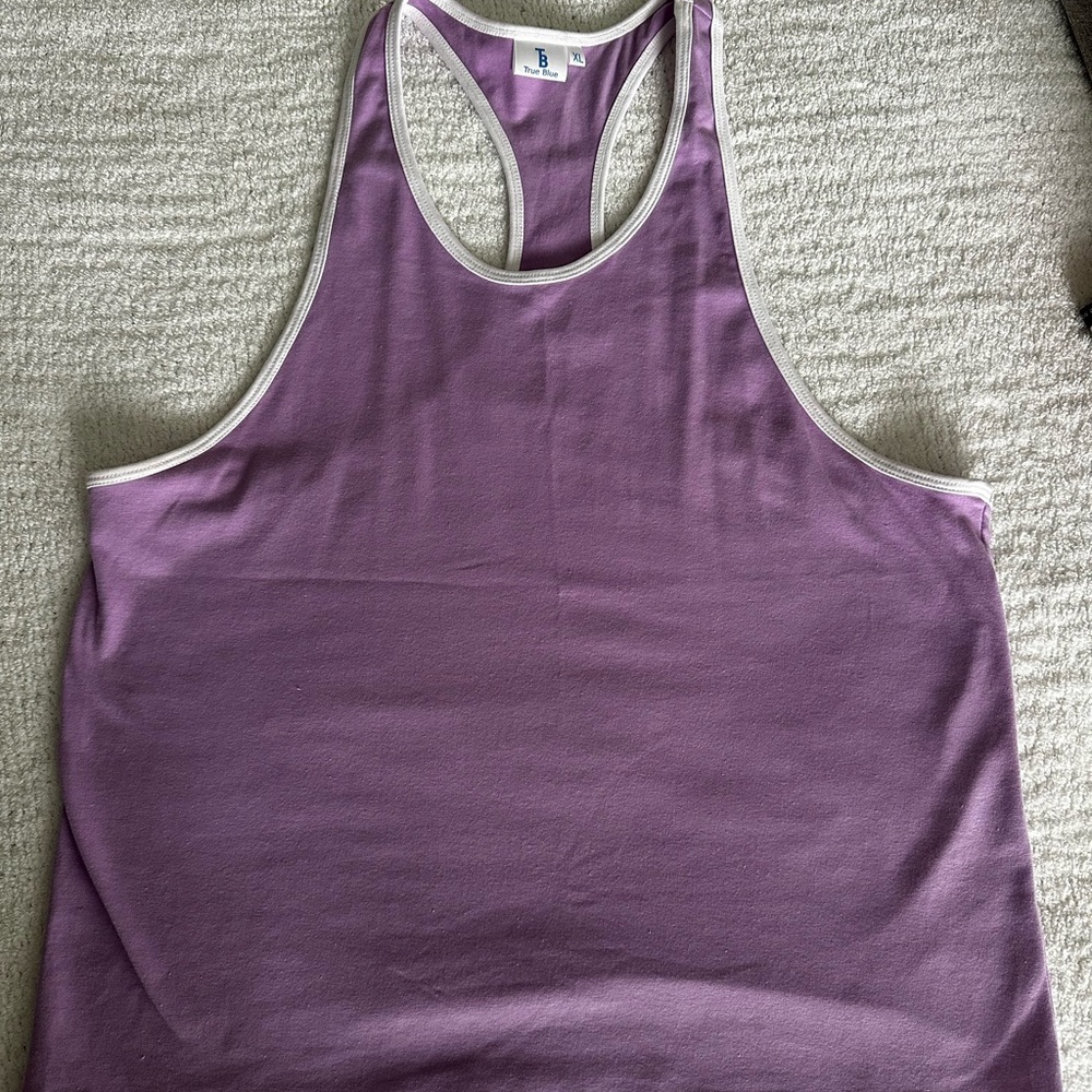 Purple Moisture-Wicking Tank Top with Racerback